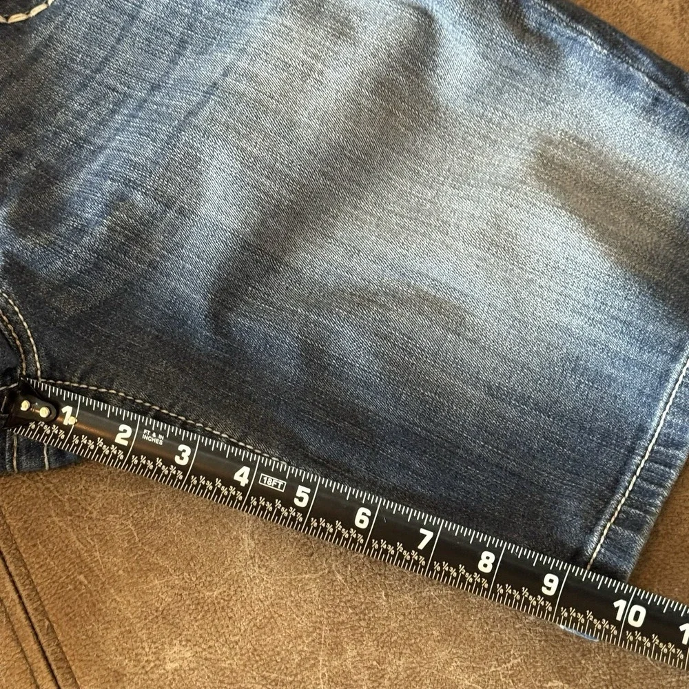Ariat REAL Denim Bermuda Shorts Womens 29R Western Studded Stretch Denim